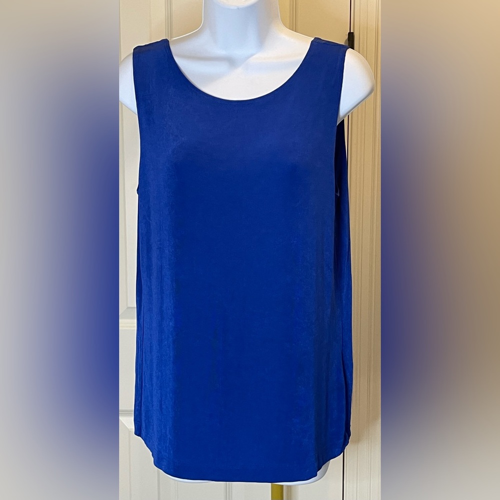 Chico's Travelers Collection Royal Blue Sleeveless Tank Top Size 1